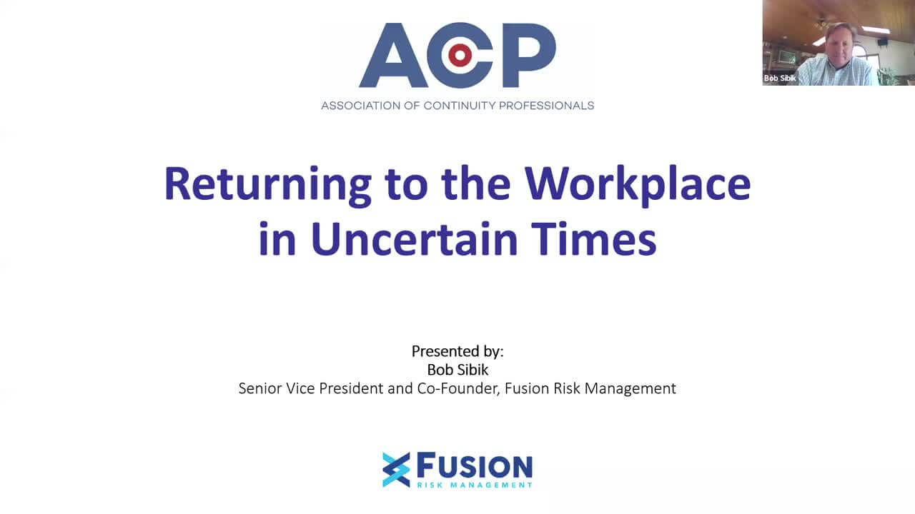 Returning to the workplace in uncertain times
