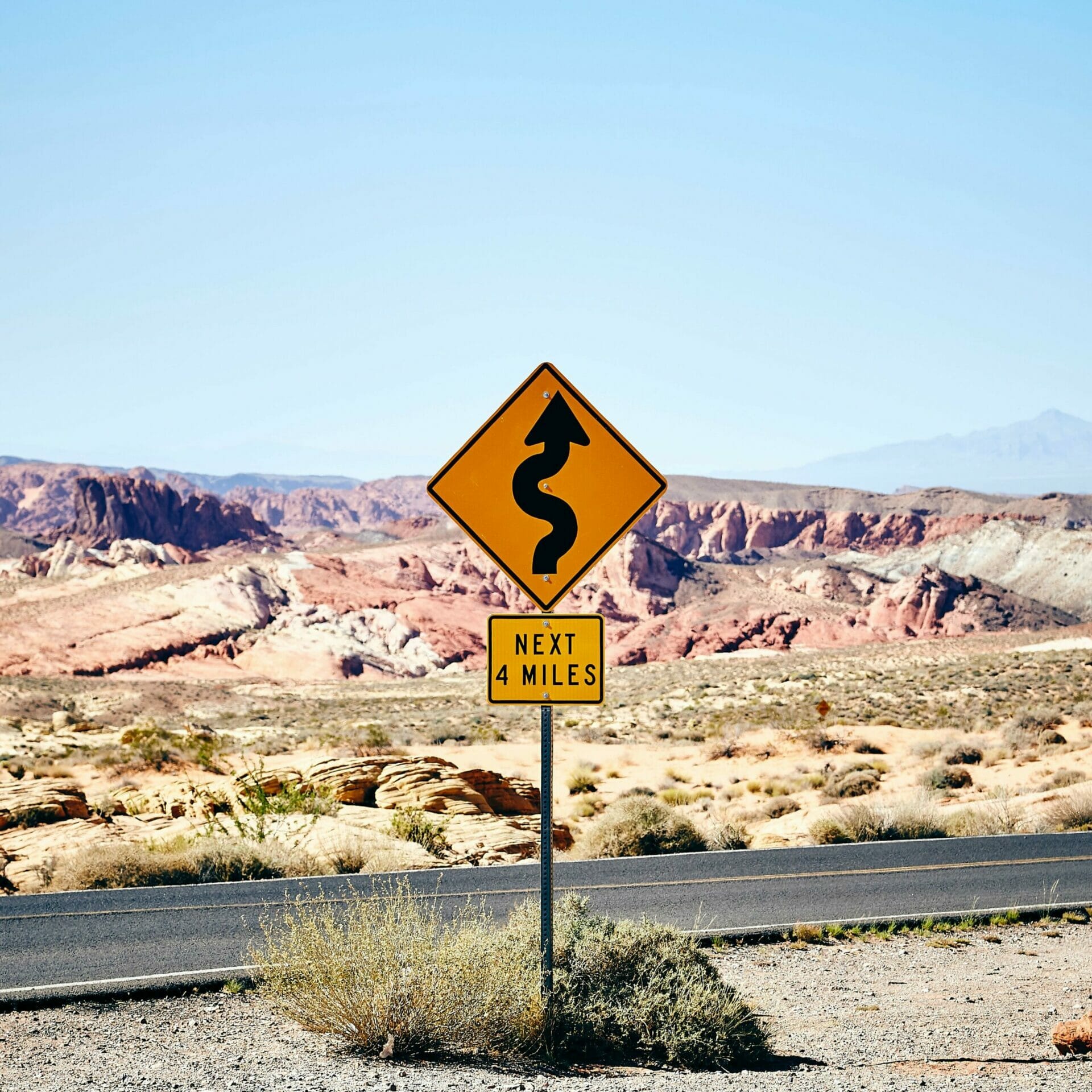 Windy road sign