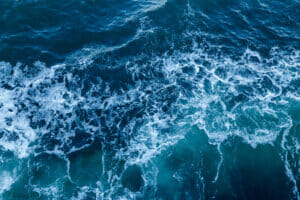 Blue sea background, concept: wave of complaints