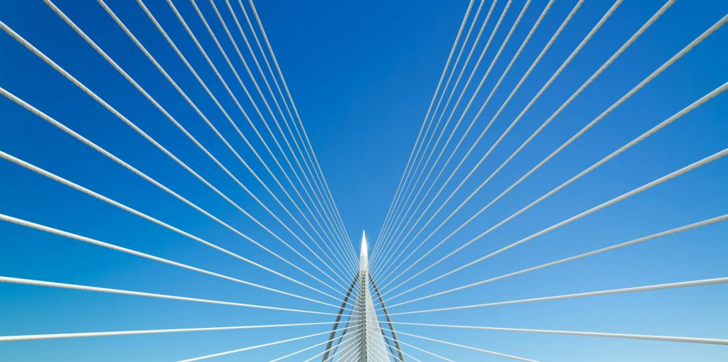 Atop a bridge view of the sky