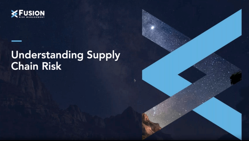 Understanding Supply Chain Risk