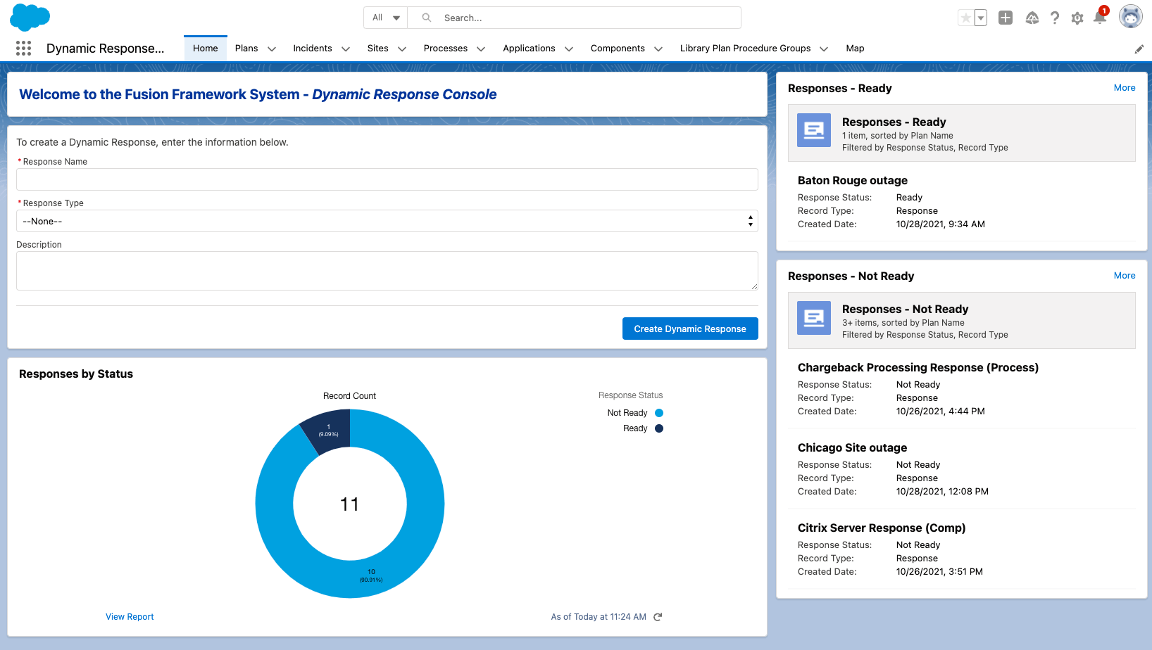 Dynamic Response Console Screenshot