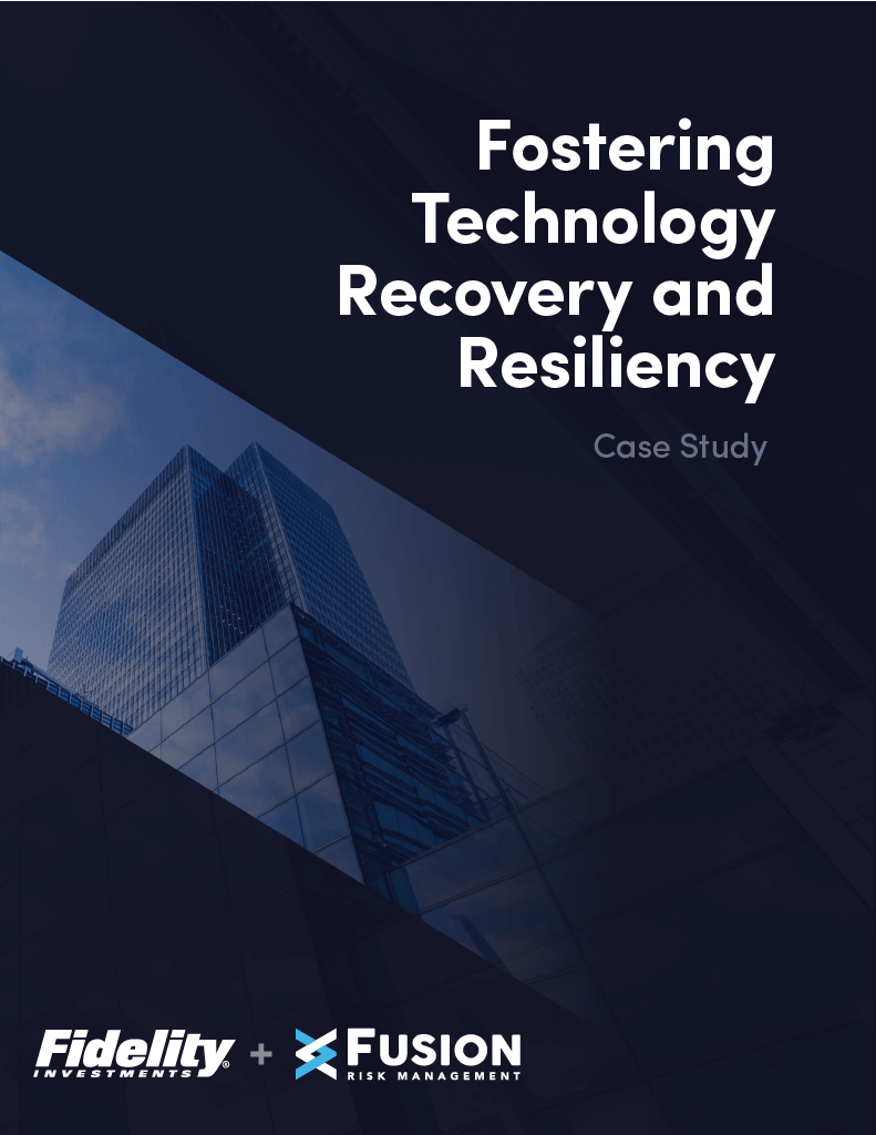 Fidelity Case Study Cover - Fusion Risk Management