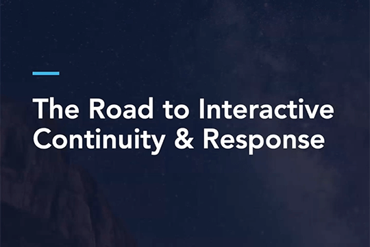 The Road to Interactive Continuity and Response Webinar