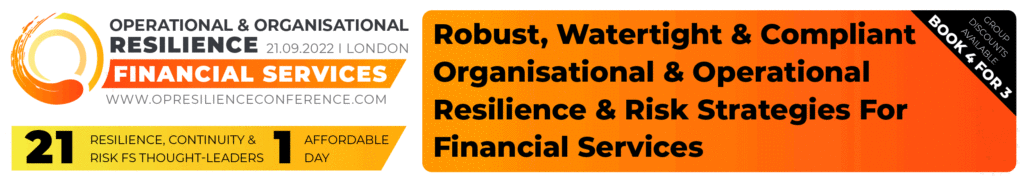 The Operational & Organisational Resilience In Financial Services Conference Image