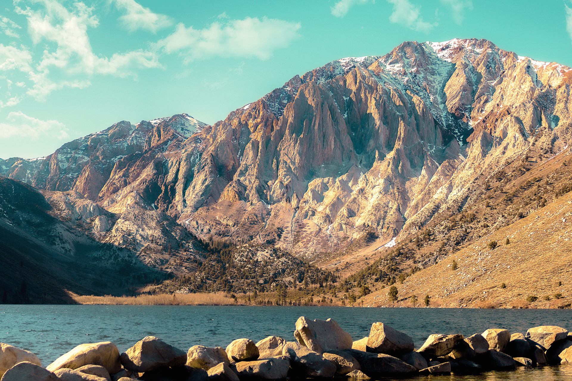 Mountains and a lake