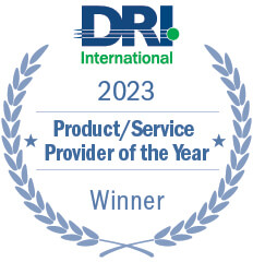 DRI International 2023 Product-Service Provider of the Year Winner Badge
