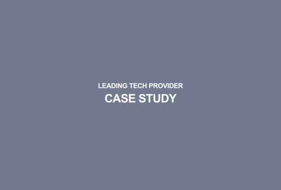 Leading Tech Provider Case Study Image