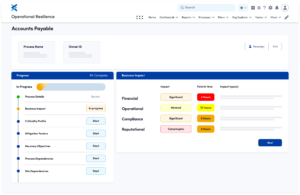 Operational Business Impact UI Illustration