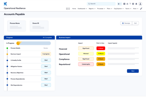 Operational Business Impact UI Illustration