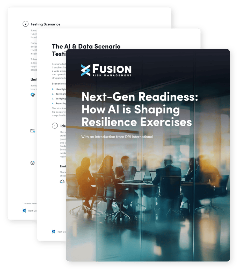 Whitepaper cover image for Next-Gen Readiness: How AI Is Shaping Resilience Exercises